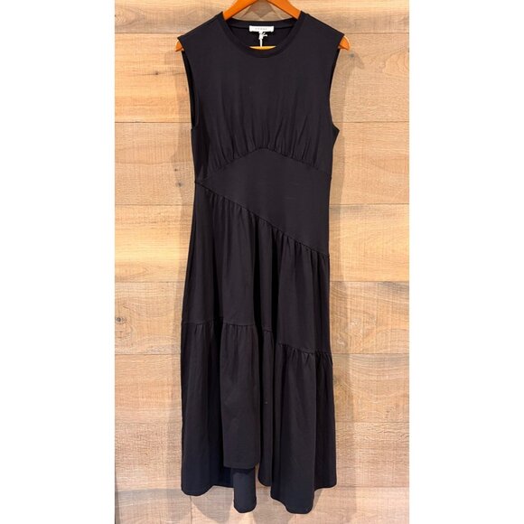 Vince Pintuck V-Neck Short-Sleeve Midi A-Line Dress Size S - Picture 3 of 8